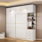 White Engineered Wood Wardrobe Cabinet Contemporary Wardrobe Armoire