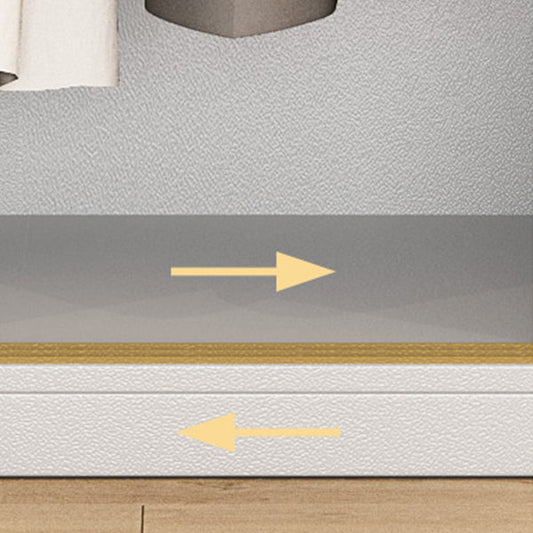 White Engineered Wood Wardrobe Cabinet Contemporary Wardrobe Armoire