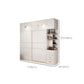 White Engineered Wood Wardrobe Cabinet Contemporary Wardrobe Armoire