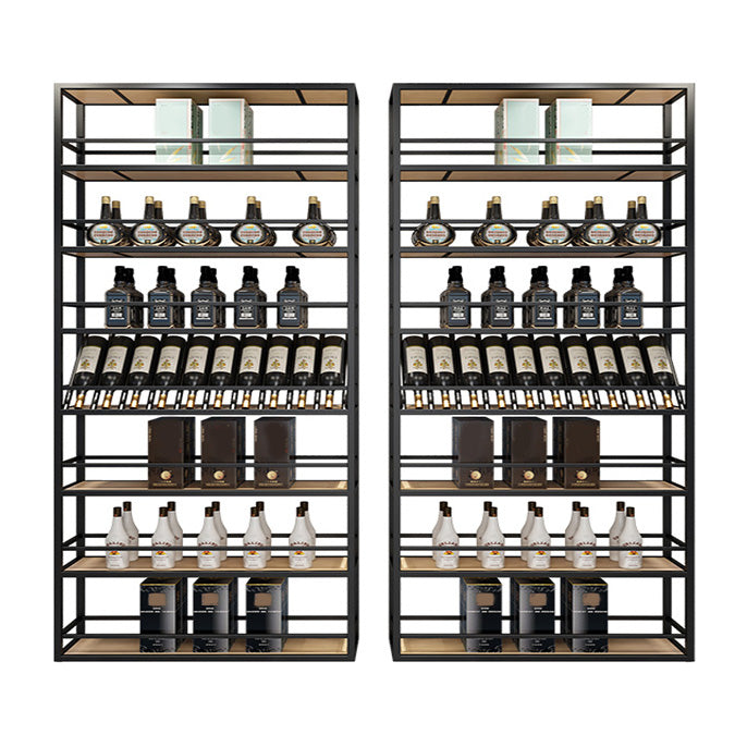 Metal Floor Bottle Wine Rack Contemporary Black Wine Holder Rack Clearhalo 'furn' 'furn_wine_racks' 'Furniture' 'Kitchen & Dining Furniture' 'Wine Racks' 'wine_racks' 6629331