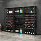 Metal Floor Bottle Wine Rack Contemporary Black Wine Holder Rack with Shelves Clearhalo 'furn' 'furn_wine_racks' 'Furniture' 'Kitchen & Dining Furniture' 'Wine Racks' 'wine_racks' 6629353