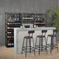 Metal Floor Bottle Wine Rack Contemporary Black Wine Holder Rack with Shelves Clearhalo 'furn' 'furn_wine_racks' 'Furniture' 'Kitchen & Dining Furniture' 'Wine Racks' 'wine_racks' 6629364