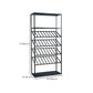 Metal Floor Bottle Wine Rack Contemporary Black Wine Holder Rack with Shelves Clearhalo 'furn' 'furn_wine_racks' 'Furniture' 'Kitchen & Dining Furniture' 'Wine Racks' 'wine_racks' 6629366