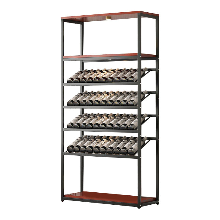 Contemporary Floor Bottle Wine Rack Single Black Metal Wine Holder Clearhalo 'furn' 'furn_wine_racks' 'Furniture' 'Kitchen & Dining Furniture' 'Wine Racks' 'wine_racks' 6629394