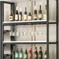 Contemporary Floor Bottle Wine Rack Single Black Metal Wine Holder Clearhalo 'furn' 'furn_wine_racks' 'Furniture' 'Kitchen & Dining Furniture' 'Wine Racks' 'wine_racks' 6629395