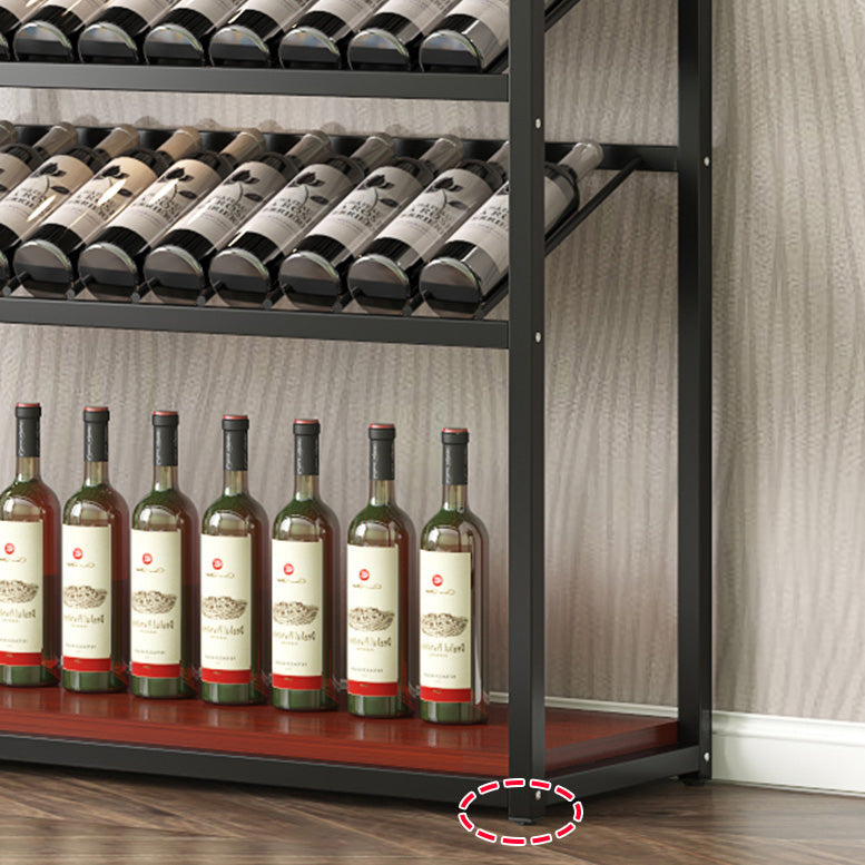 Contemporary Floor Bottle Wine Rack Single Black Metal Wine Holder Clearhalo 'furn' 'furn_wine_racks' 'Furniture' 'Kitchen & Dining Furniture' 'Wine Racks' 'wine_racks' 6629397