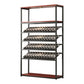 Contemporary Floor Bottle Wine Rack Single Black Metal Wine Holder Wine Bottle Rack 47"L x 14"W x 79"H Clearhalo 'furn' 'furn_wine_racks' 'Furniture' 'Kitchen & Dining Furniture' 'Wine Racks' 'wine_racks' 6629399