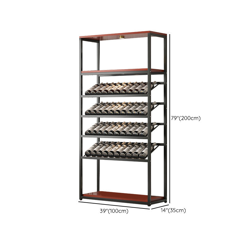 Contemporary Floor Bottle Wine Rack Single Black Metal Wine Holder Clearhalo 'furn' 'furn_wine_racks' 'Furniture' 'Kitchen & Dining Furniture' 'Wine Racks' 'wine_racks' 6629403