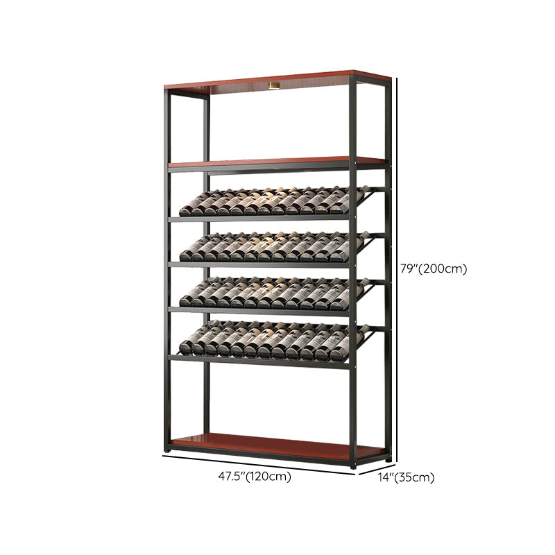 Contemporary Floor Bottle Wine Rack Single Black Metal Wine Holder Clearhalo 'furn' 'furn_wine_racks' 'Furniture' 'Kitchen & Dining Furniture' 'Wine Racks' 'wine_racks' 6629404