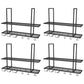 Metal Hanging Wine Glass Rack Modern Black Wine Rack Kit with Shelves 39"L x 12"W x 31"H 4 Piece Set Clearhalo 'furn' 'furn_wine_racks' 'Furniture' 'Kitchen & Dining Furniture' 'Wine Racks' 'wine_racks' 6629438