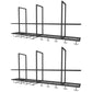 Metal Hanging Wine Glass Rack Modern Black Wine Rack Kit with Shelves 63"L x 12"W x 31"H 2 Piece Set Clearhalo 'furn' 'furn_wine_racks' 'Furniture' 'Kitchen & Dining Furniture' 'Wine Racks' 'wine_racks' 6629439