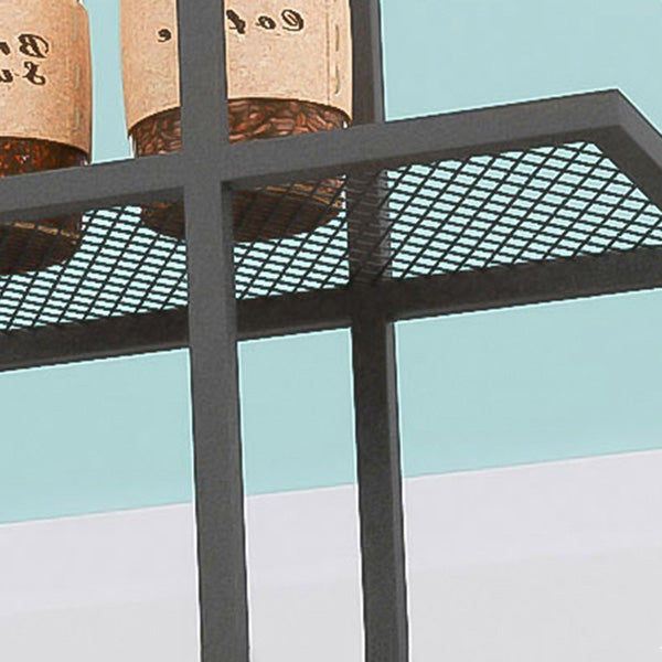 Metal Hanging Wine Glass Rack Modern Black Wine Rack Kit with Shelves Clearhalo 'furn' 'furn_wine_racks' 'Furniture' 'Kitchen & Dining Furniture' 'Wine Racks' 'wine_racks' 6629445