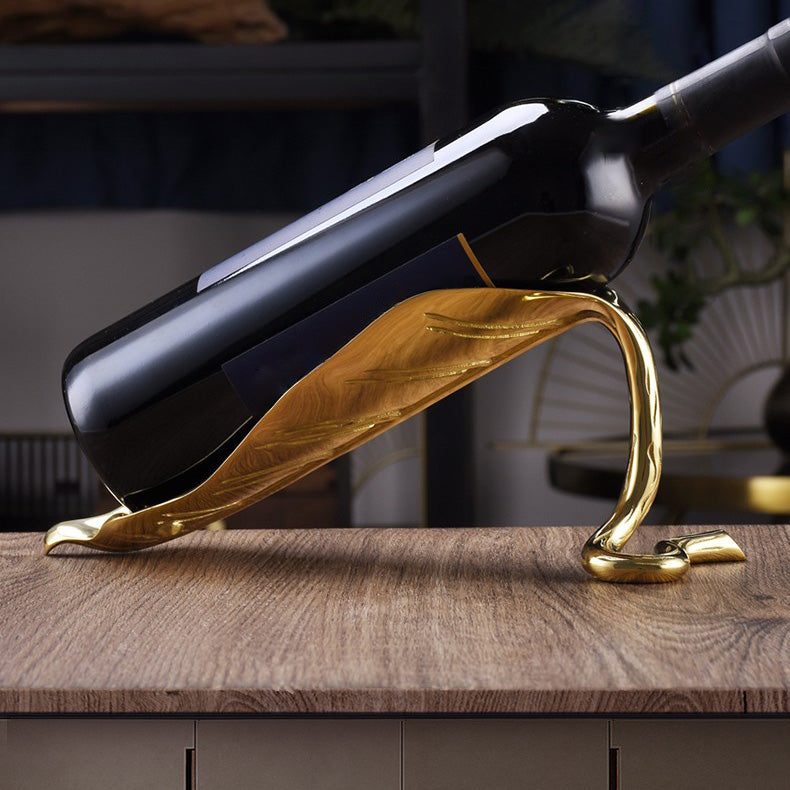 Porta di vino moderno per vino da tavolo da tavolo in metallo per cucina