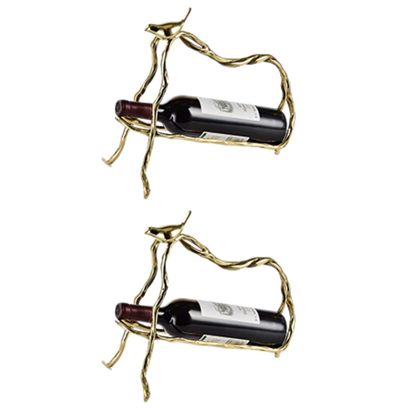 Porta di vino moderno per vino da tavolo da tavolo in metallo per cucina