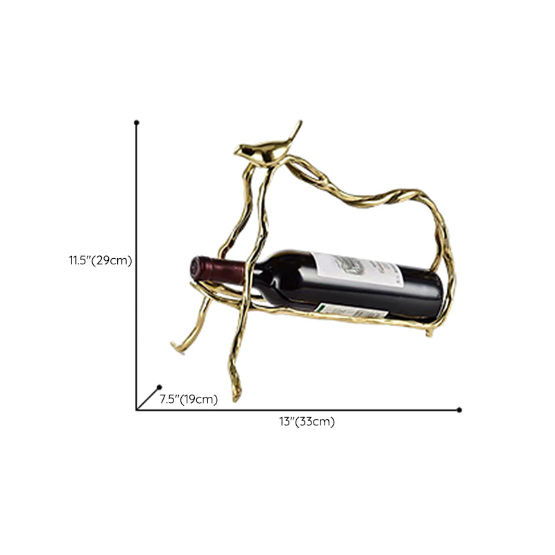 Porta di vino moderno per vino da tavolo da tavolo in metallo per cucina