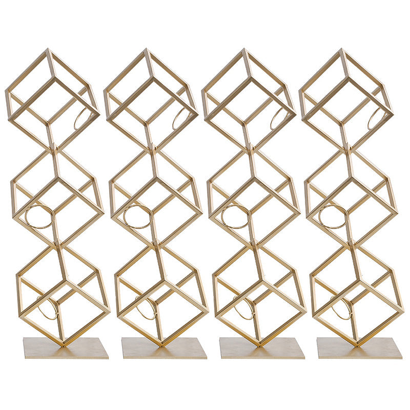 Porta di vino in oro moderno per vetro da tavolo in metallo per cucina