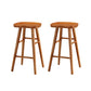 Solid Wood Dining Stool Contemporary Backless Bar Stool with Footrest