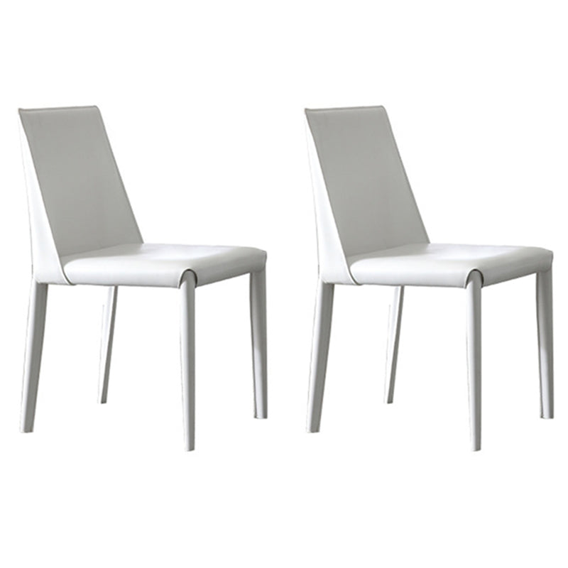 Modern Style Rectangle Table Set 1/2/4/5/6/7 Pieces Dining Set with Metal Legs 2 White Chairs Clearhalo 'Dining Room Sets' 'Dining Tables & Seating' 'dining_room_set' 'furn' 'furn_dining_room_set' 'Furniture' 'Kitchen & Dining Furniture' 6629986