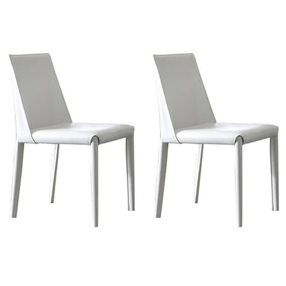 Modern Style Rectangle Table Set 1/2/4/5/6/7 Pieces Dining Set with Metal Legs 2 White Chairs Clearhalo 'Dining Room Sets' 'Dining Tables & Seating' 'dining_room_set' 'furn' 'furn_dining_room_set' 'Furniture' 'Kitchen & Dining Furniture' 6629986