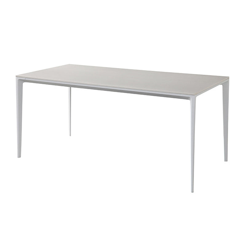 Modern Style Rectangle Table Set 1/2/4/5/6/7 Pieces Dining Set with Metal Legs White 87"L x 35"W Clearhalo 'Dining Room Sets' 'Dining Tables & Seating' 'dining_room_set' 'furn' 'furn_dining_room_set' 'Furniture' 'Kitchen & Dining Furniture' 6629990