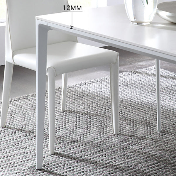 Modern Style Rectangle Table Set 1/2/4/5/6/7 Pieces Dining Set with Metal Legs Clearhalo 'Dining Room Sets' 'Dining Tables & Seating' 'dining_room_set' 'furn' 'furn_dining_room_set' 'Furniture' 'Kitchen & Dining Furniture' 6629993