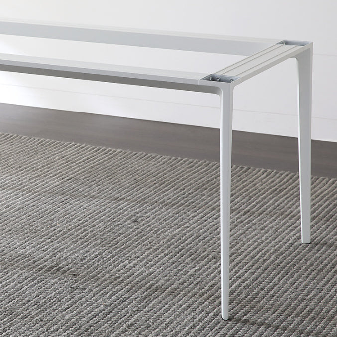 Modern Style Rectangle Table Set 1/2/4/5/6/7 Pieces Dining Set with Metal Legs Clearhalo 'Dining Room Sets' 'Dining Tables & Seating' 'dining_room_set' 'furn' 'furn_dining_room_set' 'Furniture' 'Kitchen & Dining Furniture' 6629994