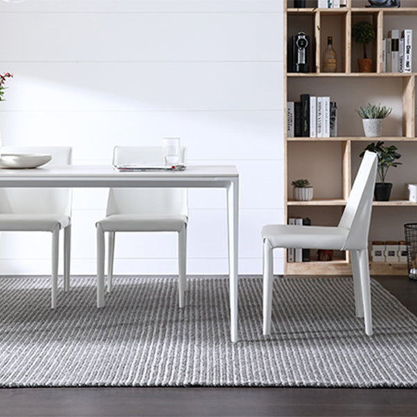 Modern Style Rectangle Table Set 1/2/4/5/6/7 Pieces Dining Set with Metal Legs Clearhalo 'Dining Room Sets' 'Dining Tables & Seating' 'dining_room_set' 'furn' 'furn_dining_room_set' 'Furniture' 'Kitchen & Dining Furniture' 6629998