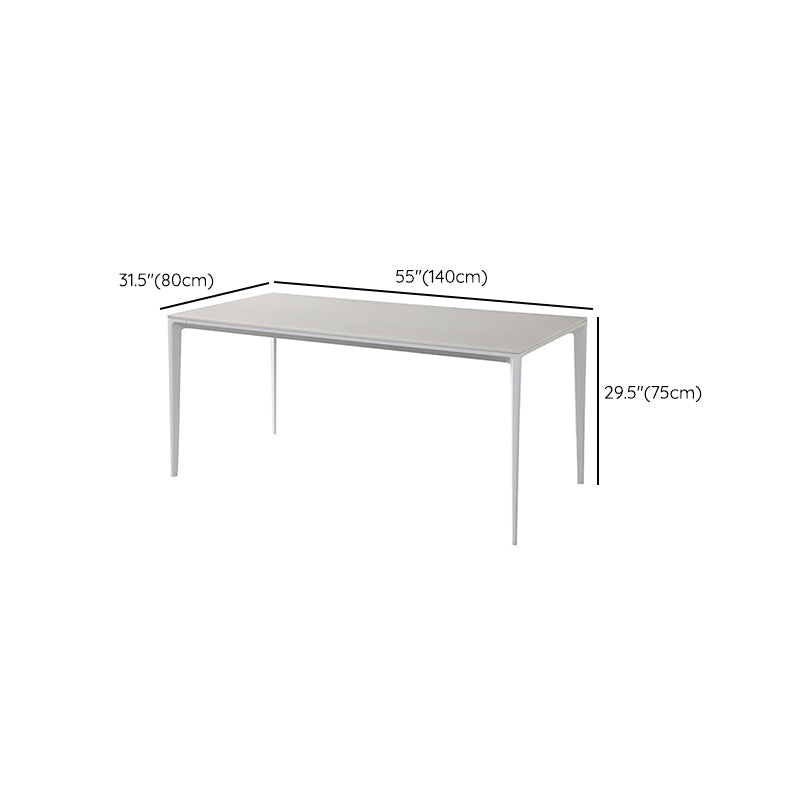 Modern Style Rectangle Table Set 1/2/4/5/6/7 Pieces Dining Set with Metal Legs Clearhalo 'Dining Room Sets' 'Dining Tables & Seating' 'dining_room_set' 'furn' 'furn_dining_room_set' 'Furniture' 'Kitchen & Dining Furniture' 6629999