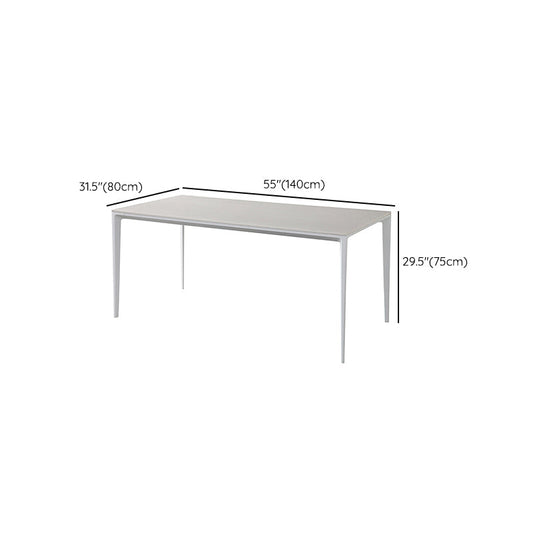 Modern Style Rectangle Table Set 1/2/4/5/6/7 Pieces Dining Set with Metal Legs Clearhalo 'Dining Room Sets' 'Dining Tables & Seating' 'dining_room_set' 'furn' 'furn_dining_room_set' 'Furniture' 'Kitchen & Dining Furniture' 6629999