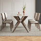 Modern 1/4/5/7 Pieces Dining Furniture Stone Rectangle Dining Table Set in Gray