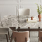 Modern 1/4/5/7 Pieces Dining Furniture Stone Rectangle Dining Table Set in Gray