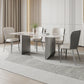 Contemporary Dining Set 1/5/7 Pcs Sintered Stone Dining Table with Upholstered Chairs Dining Room Sets 4 Piece Set Clearhalo 'Dining Room Sets' 'Dining Tables & Seating' 'dining_room_set' 'furn' 'furn_dining_room_set' 'Furniture' 'Kitchen & Dining Furniture' 6630045