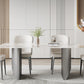 Contemporary Dining Set 1/5/7 Pcs Sintered Stone Dining Table with Upholstered Chairs Clearhalo 'Dining Room Sets' 'Dining Tables & Seating' 'dining_room_set' 'furn' 'furn_dining_room_set' 'Furniture' 'Kitchen & Dining Furniture' 6630050
