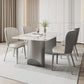 Contemporary Dining Set 1/5/7 Pcs Sintered Stone Dining Table with Upholstered Chairs Clearhalo 'Dining Room Sets' 'Dining Tables & Seating' 'dining_room_set' 'furn' 'furn_dining_room_set' 'Furniture' 'Kitchen & Dining Furniture' 6630051
