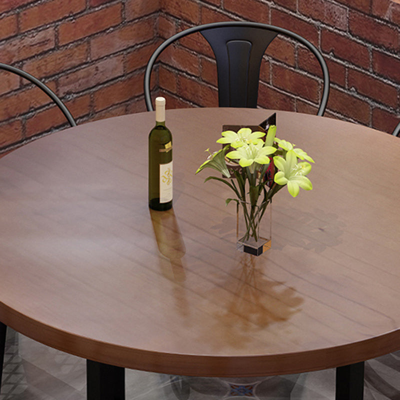 Round Dining Set 1/2/9 Pcs Solid Wood Dining Table with Metal Chairs Clearhalo 'Dining Room Sets' 'Dining Tables & Seating' 'dining_room_set' 'furn' 'furn_dining_room_set' 'Furniture' 'Kitchen & Dining Furniture' 6630078