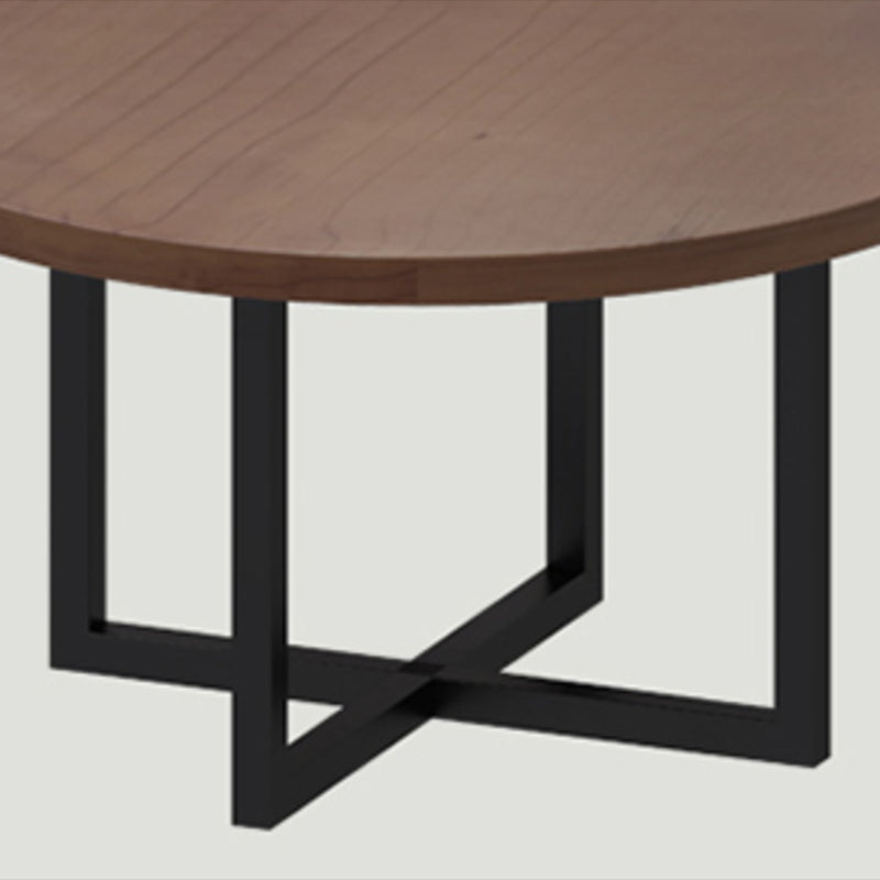 Round Dining Set 1/2/9 Pcs Solid Wood Dining Table with Metal Chairs Clearhalo 'Dining Room Sets' 'Dining Tables & Seating' 'dining_room_set' 'furn' 'furn_dining_room_set' 'Furniture' 'Kitchen & Dining Furniture' 6630080