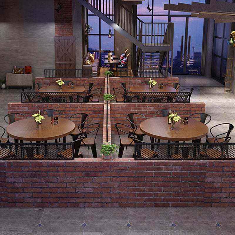 Round Dining Set 1/2/9 Pcs Solid Wood Dining Table with Metal Chairs Clearhalo 'Dining Room Sets' 'Dining Tables & Seating' 'dining_room_set' 'furn' 'furn_dining_room_set' 'Furniture' 'Kitchen & Dining Furniture' 6630082