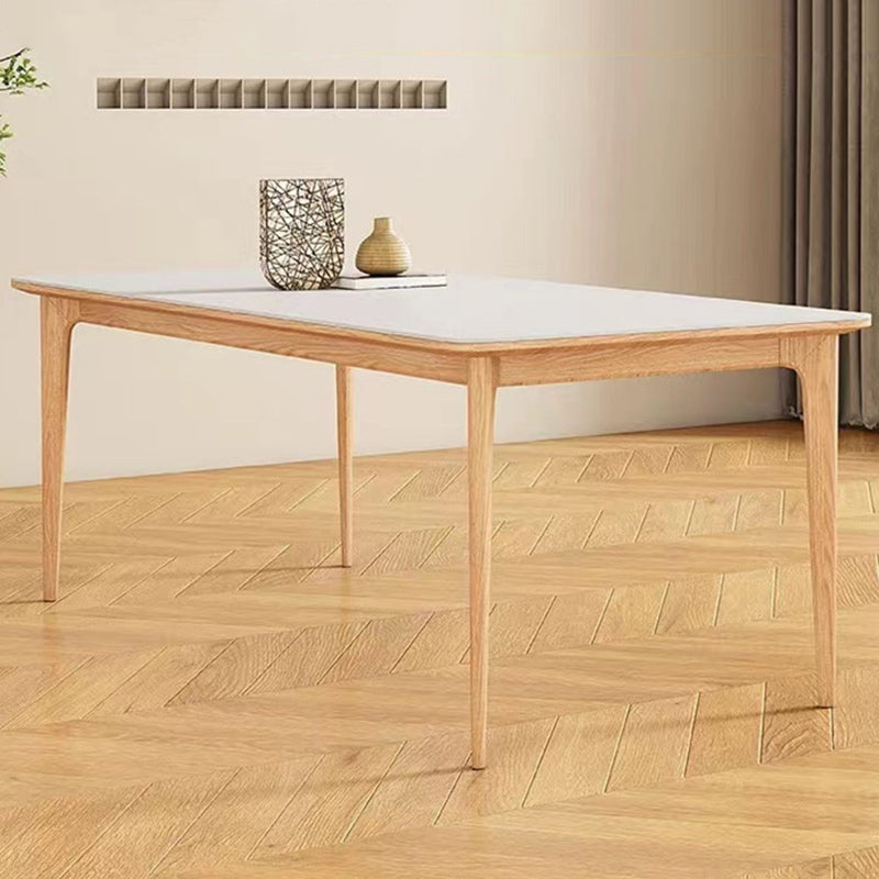 Modern 1/2/3/5 Pieces Dining Furniture Stone Rectangle Dining Chairs Set in White