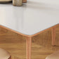 Modern 1/2/3/5 Pieces Dining Furniture Stone Rectangle Dining Chairs Set in White