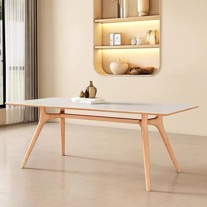 Modern 1/2/5/7 stukken Dining Furniture Stone Rechthoek eetstoelen in het wit ingesteld