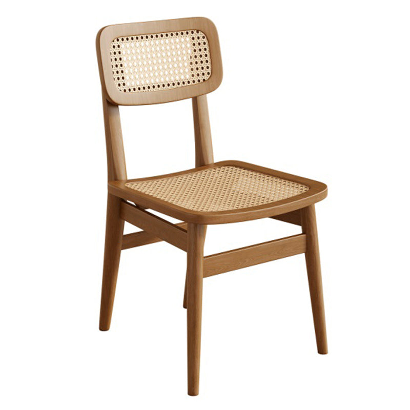 Modern Dining Set 1/5 Pcs Solid Wood Dining Table and Chairs in Brown 1 Brown Chair Clearhalo 'Dining Room Sets' 'Dining Tables & Seating' 'dining_room_set' 'furn' 'furn_dining_room_set' 'Furniture' 'Kitchen & Dining Furniture' 6630168