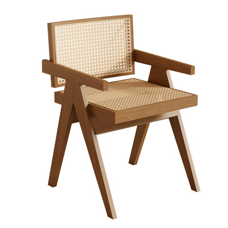 Modern Dining Set 1/5 Pcs Solid Wood Dining Table and Chairs in Brown 1 Walnut Chair Clearhalo 'Dining Room Sets' 'Dining Tables & Seating' 'dining_room_set' 'furn' 'furn_dining_room_set' 'Furniture' 'Kitchen & Dining Furniture' 6630169