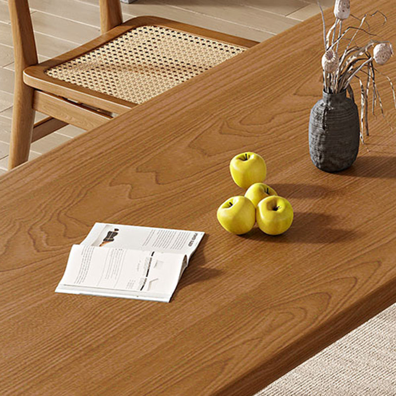 Modern Dining Set 1/5 Pcs Solid Wood Dining Table and Chairs in Brown Clearhalo 'Dining Room Sets' 'Dining Tables & Seating' 'dining_room_set' 'furn' 'furn_dining_room_set' 'Furniture' 'Kitchen & Dining Furniture' 6630174