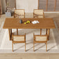 Modern Dining Set 1/5 Pcs Solid Wood Dining Table and Chairs in Brown Clearhalo 'Dining Room Sets' 'Dining Tables & Seating' 'dining_room_set' 'furn' 'furn_dining_room_set' 'Furniture' 'Kitchen & Dining Furniture' 6630178