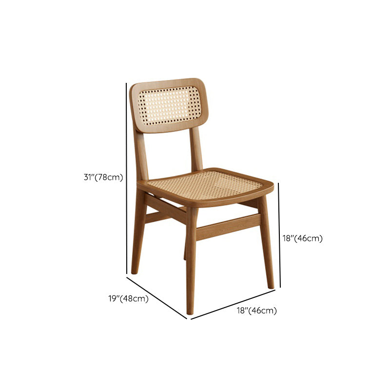 Modern Dining Set 1/5 Pcs Solid Wood Dining Table and Chairs in Brown Clearhalo 'Dining Room Sets' 'Dining Tables & Seating' 'dining_room_set' 'furn' 'furn_dining_room_set' 'Furniture' 'Kitchen & Dining Furniture' 6630180