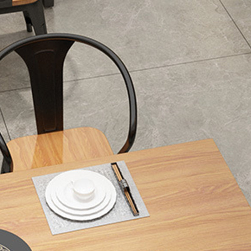 Industrial Dining Set 1/5 Pcs Solid Wood Top Dining Table and Armless Chairs Clearhalo 'Dining Room Sets' 'Dining Tables & Seating' 'dining_room_set' 'furn' 'furn_dining_room_set' 'Furniture' 'Kitchen & Dining Furniture' 6630203