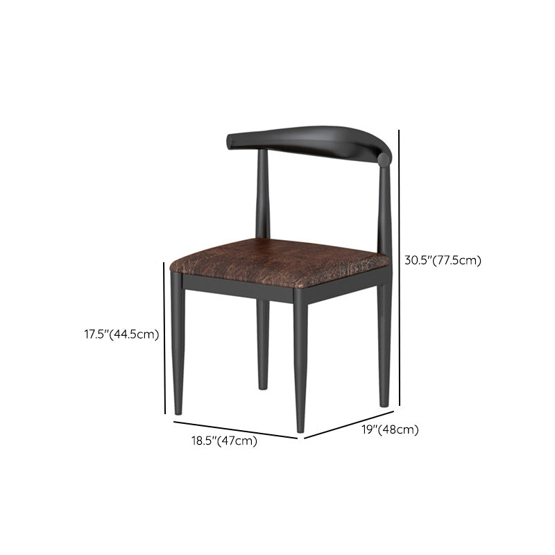 Industrial Dining Set 1/5 Pcs Solid Wood Top Dining Table and Armless Chairs Clearhalo 'Dining Room Sets' 'Dining Tables & Seating' 'dining_room_set' 'furn' 'furn_dining_room_set' 'Furniture' 'Kitchen & Dining Furniture' 6630213