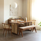 Rectangle Dining Set 1/4/5/6 Pcs Ash Solid Wood and Rattan Dining Table and Chairs Clearhalo 'Dining Room Sets' 'Dining Tables & Seating' 'dining_room_set' 'furn' 'furn_dining_room_set' 'Furniture' 'Kitchen & Dining Furniture' 6630218