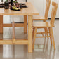 Trestle Dining Table Set 1/4 Pcs Rectangle Dining Table and Chairs in Natural