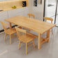 Trestle Dining Table Set 1/4 Pcs Rectangle Dining Table and Chairs in Natural